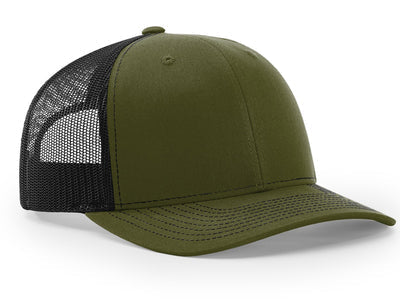 Custom Leather Hexagon Patch Hat – Loden Green – Southern Style Farms