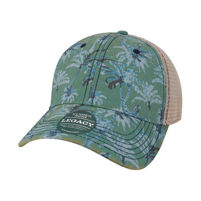Widespread Panic Note Eater Stealie Leather Patch Hat- Legacy OFA & OFAFP Green Palm / Khaki -Katie Legacy OFA / Lower Right